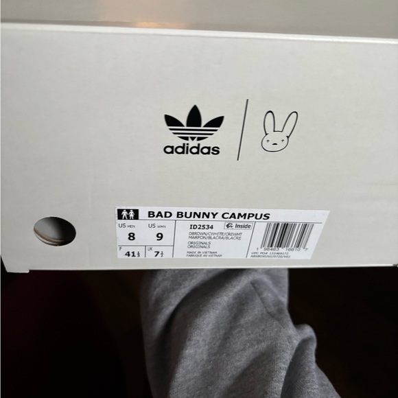 Adidas Bad Bunny Brown and White Sneakers - Picture 8 of 12